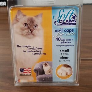 NEW Soft Claws Nail Caps for Cats 40 Caps & Adhesive‎ 4 Complete Applications